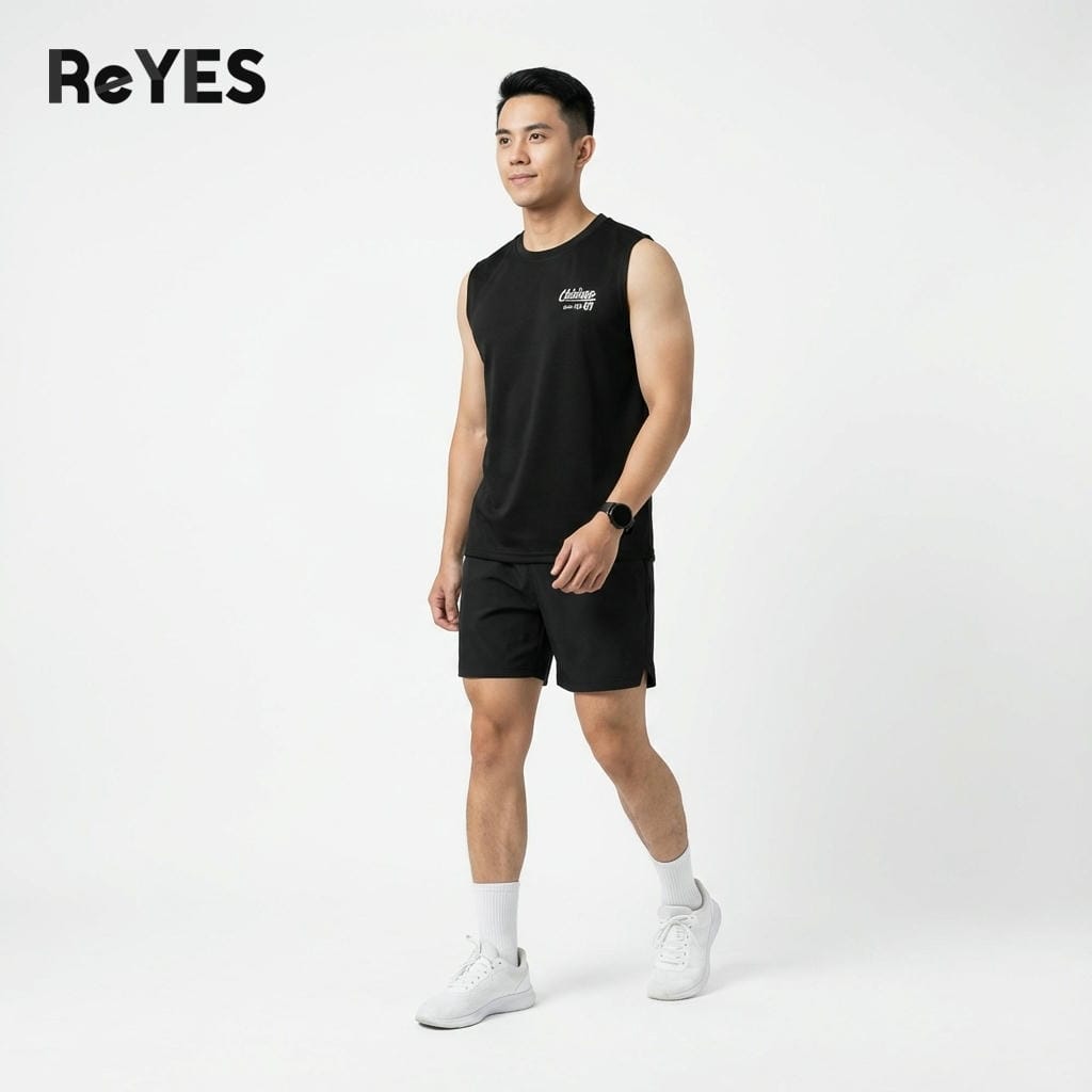 Alternative view of Áo ba lỗ nam Chicago Cotton 100% thoáng mát, áo sát nách nam tanktop thể thao mặc nhà basic cao cấp ReYES RBL002