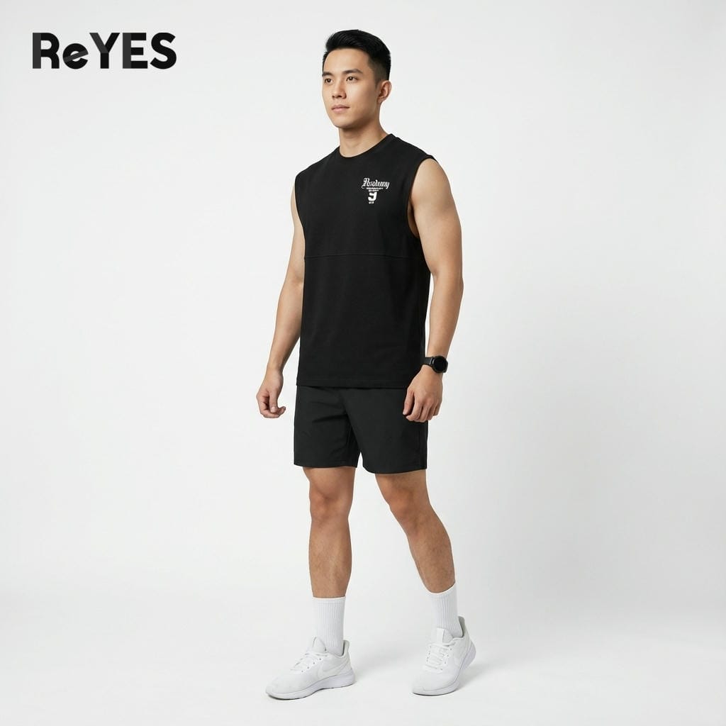 Alternative view of Áo Ba Lỗ Nam Cotton 100% ACD Form Rộng Thoáng Mát In Chữ Academy Size Lớn 105kg ReYES RBL001