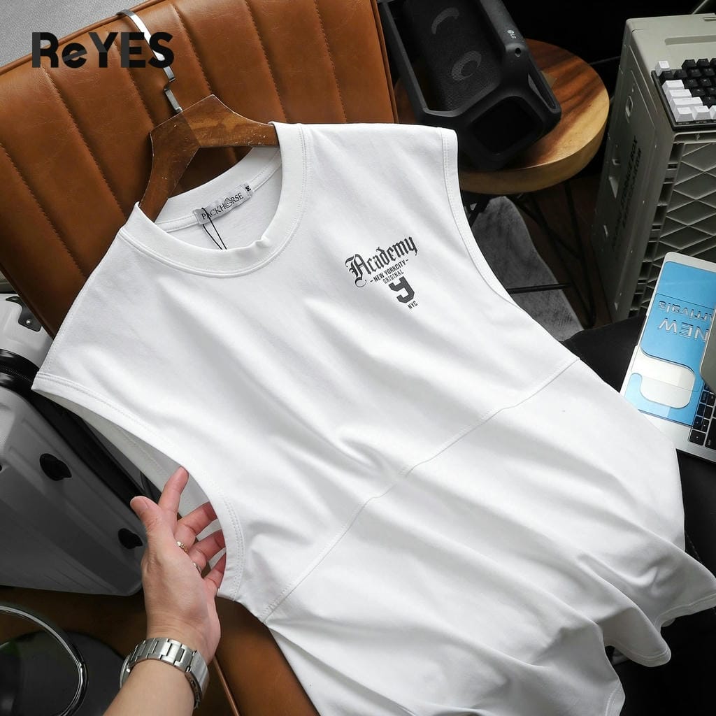 Áo Ba Lỗ Nam Cotton 100% ACD Form Rộng Thoáng Mát In Chữ Academy Size Lớn 105kg ReYES RBL001 - Ảnh 6