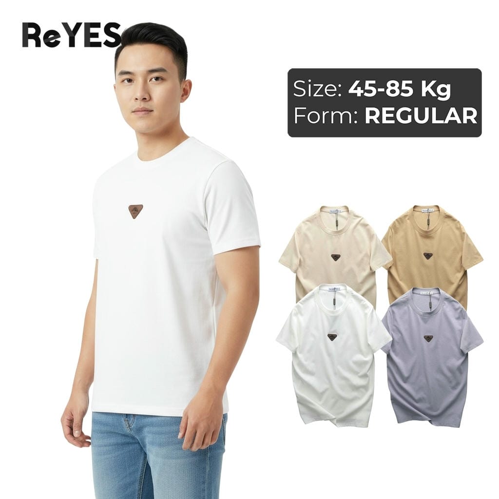 Áo phông nam cổ tròn basic mặc đi làm đi chơi, chất cotton mát mẻ, form regular chuẩn đẹp, dễ phối đồ ReYES RTX001