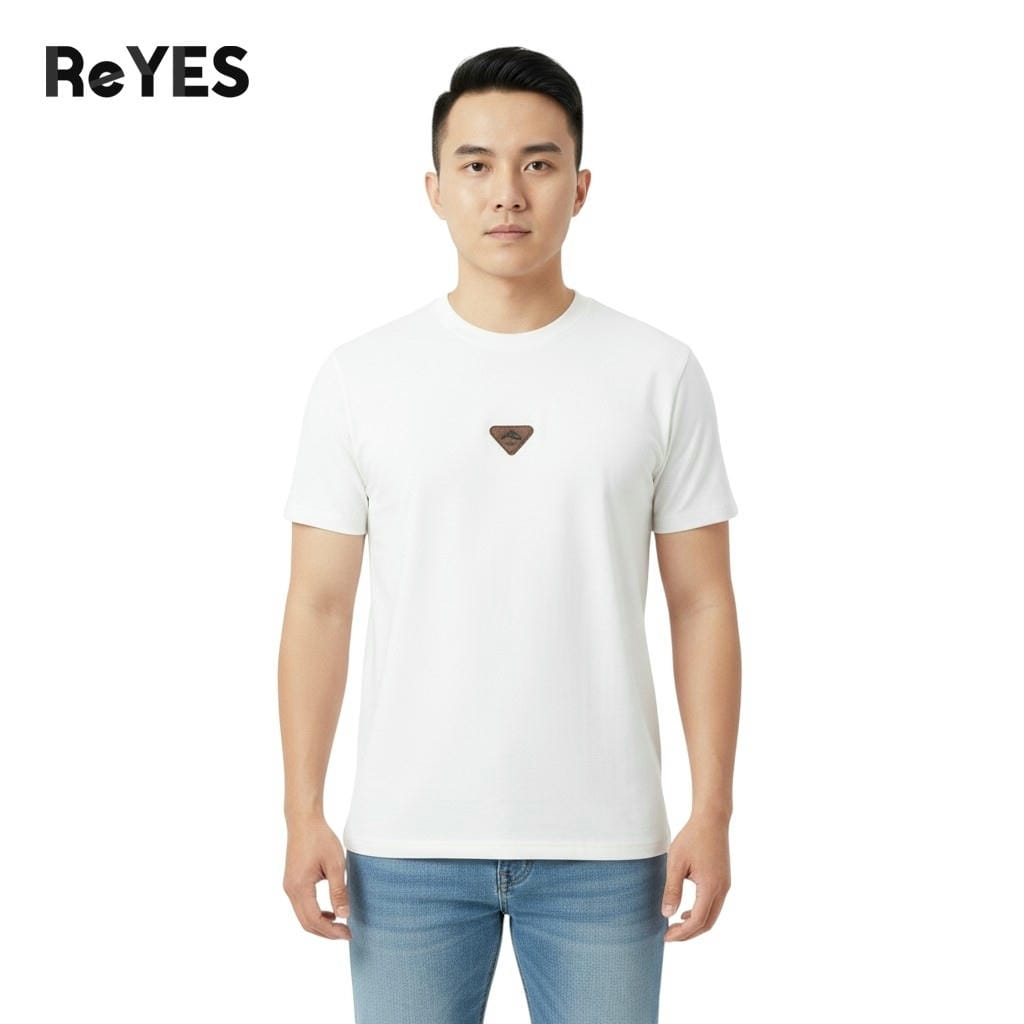Áo phông nam cổ tròn basic mặc đi làm đi chơi, chất cotton mát mẻ, form regular chuẩn đẹp, dễ phối đồ ReYES RTX001 - Ảnh 3