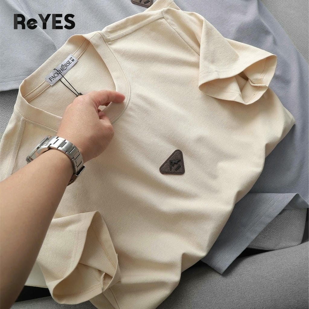 Áo phông nam cổ tròn basic mặc đi làm đi chơi, chất cotton mát mẻ, form regular chuẩn đẹp, dễ phối đồ ReYES RTX001 - Ảnh 8
