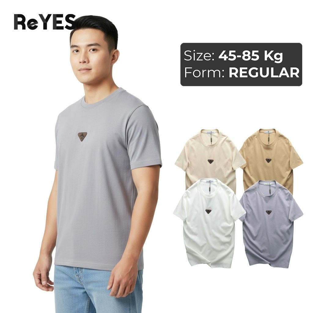 Áo phông nam cổ tròn Form đẹp chất Cotton Cát mềm mát - Áo thun nam Basic trơn co giãn cao cấp ReYES RTX001