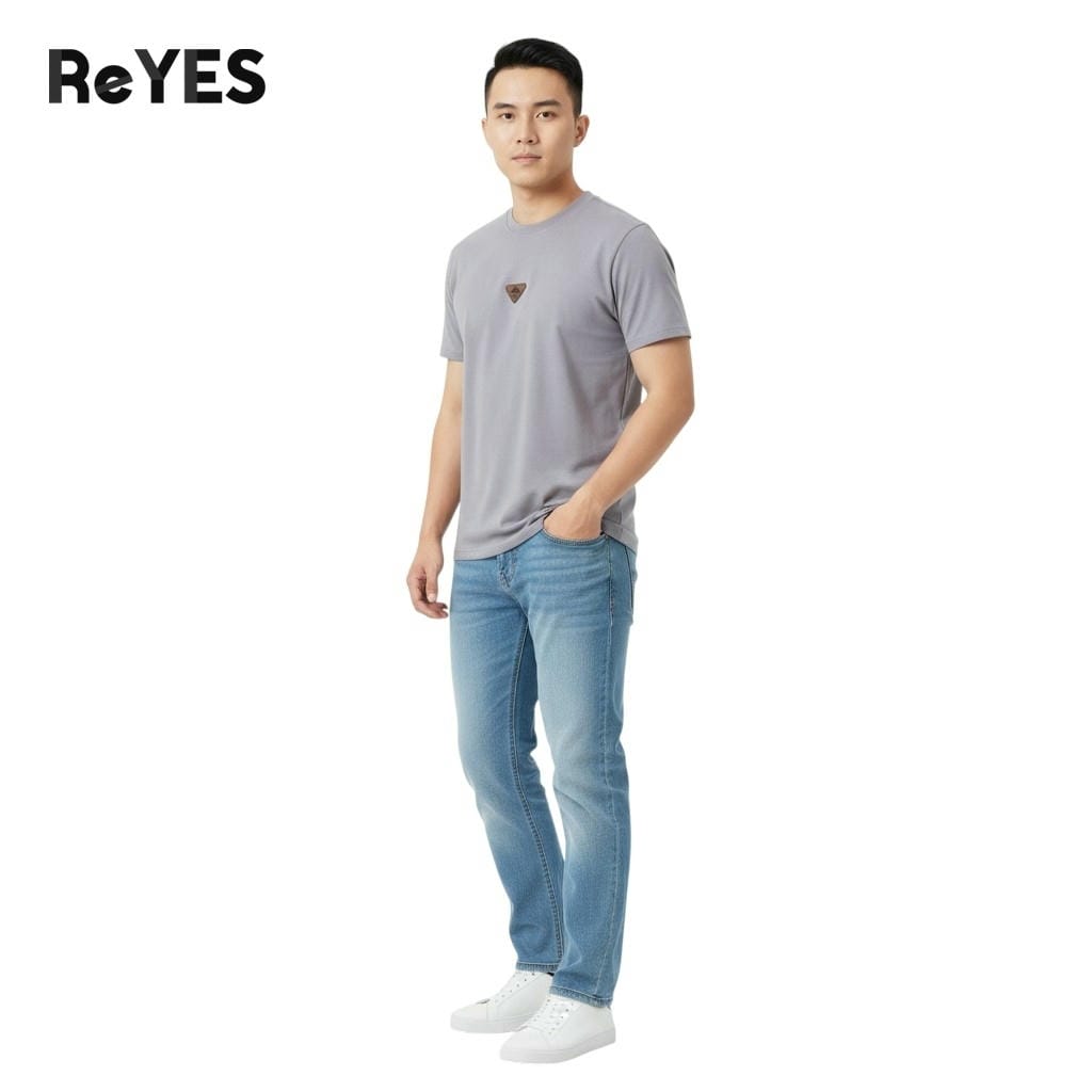 Áo phông nam cổ tròn Form đẹp chất Cotton Cát mềm mát - Áo thun nam Basic trơn co giãn cao cấp ReYES RTX001 - Ảnh 3
