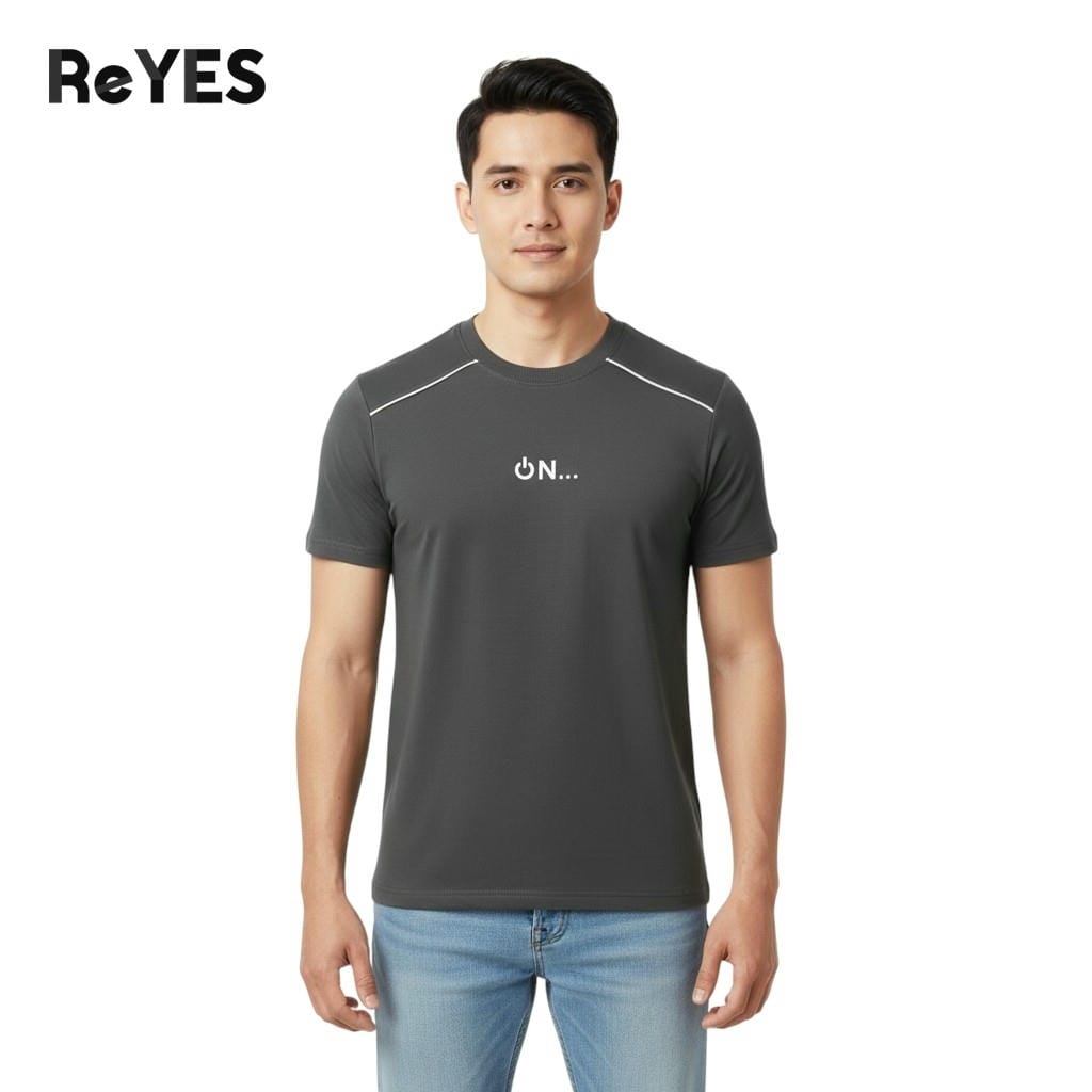 Áo phông nam cổ tròn ReYES RTX019 chất cotton cao cấp co giãn thoáng mát form regular fit mặc đi làm đi chơi - Ảnh 3