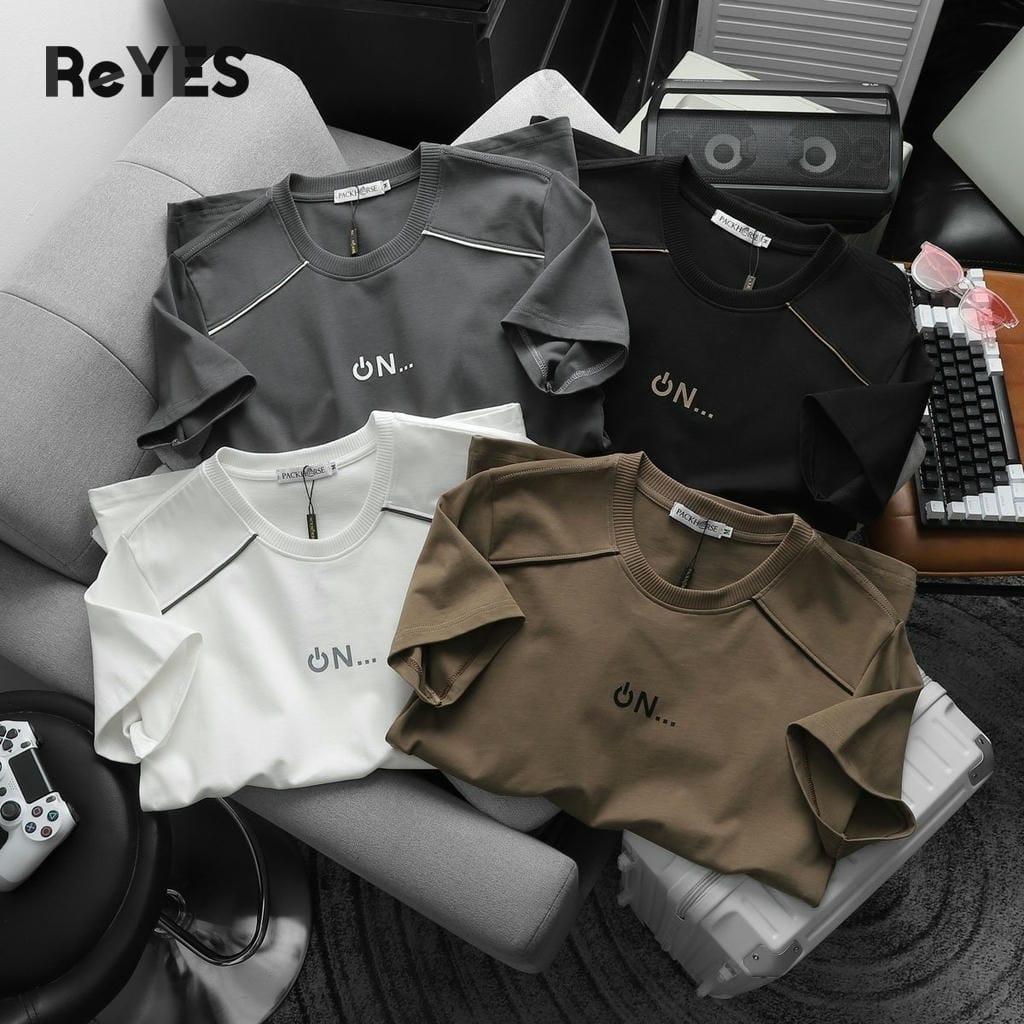 Áo phông nam cổ tròn ReYES RTX019 chất cotton cao cấp co giãn thoáng mát form regular fit mặc đi làm đi chơi - Ảnh 5