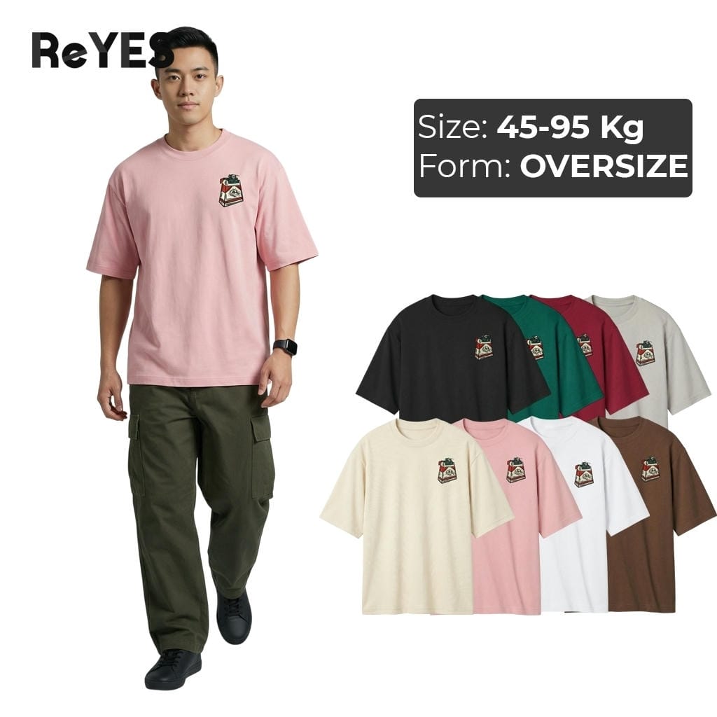 Áo phông nam nữ BOX form rộng cotton khô in hình, áo thun unisex đi chơi nhiều màu ReYES ROT015