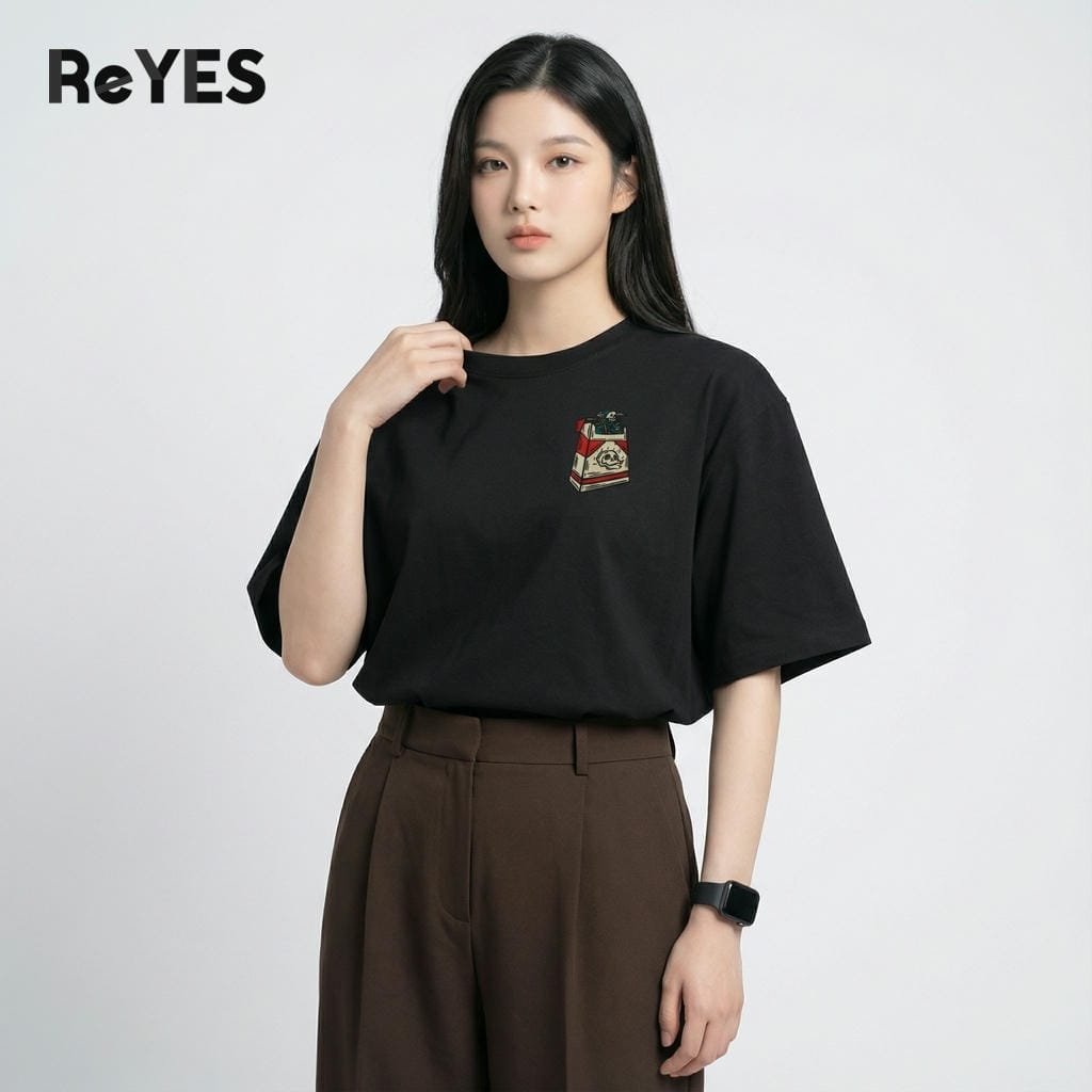 Áo phông nam nữ form rộng BOX, áo thun unisex cotton khô thấm hút, nhiều màu cá tính ReYES ROT015 - Ảnh 8
