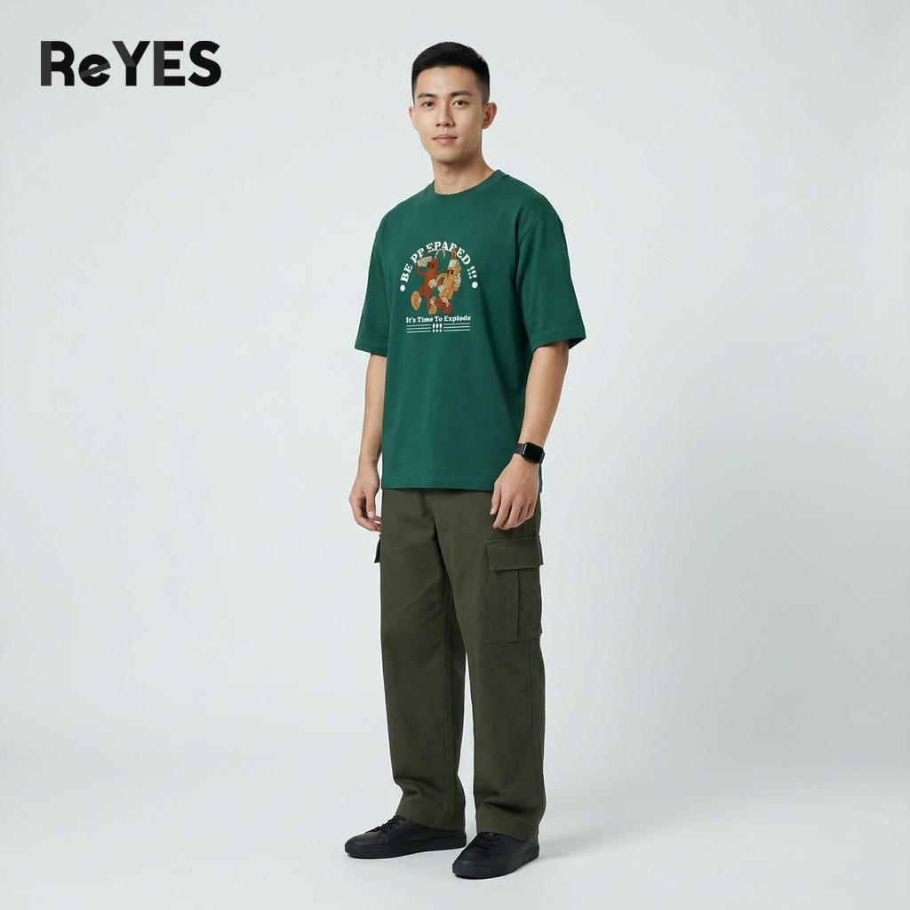 Áo phông nam nữ form rộng oversize cotton khô 100% thấm hút, áo thun unisex mặc đôi dạo phố ReYES ROT016 - Ảnh 6