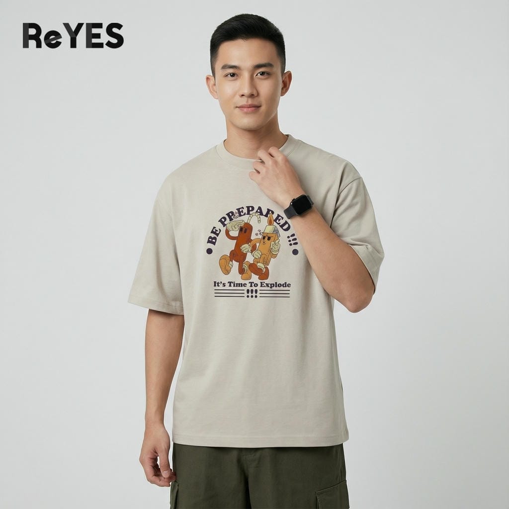 Áo phông nam nữ form rộng oversize cotton khô 100% thấm hút, áo thun unisex mặc đôi dạo phố ReYES ROT016 - Ảnh 8