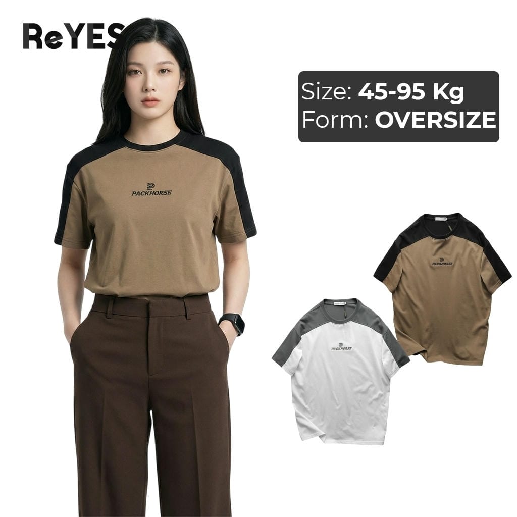 Áo phông nam nữ form rộng phối màu, áo thun unisex basic cotton mát mặc đôi, áo nhóm ReYES ROT009