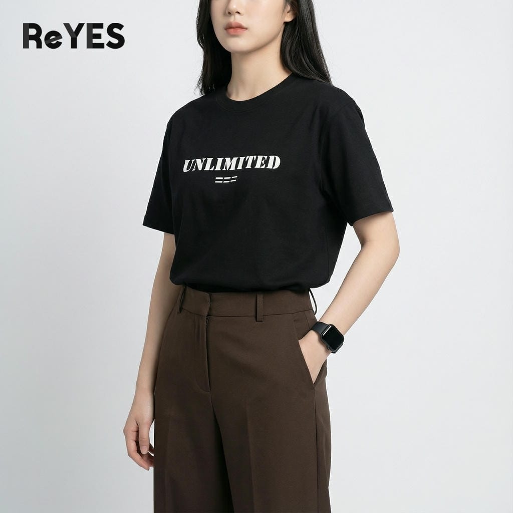 Áo phông nam nữ form rộng unlimited, cotton khô thoáng mát, mặc đôi mặc nhóm ReYES ROT011 - Ảnh 5