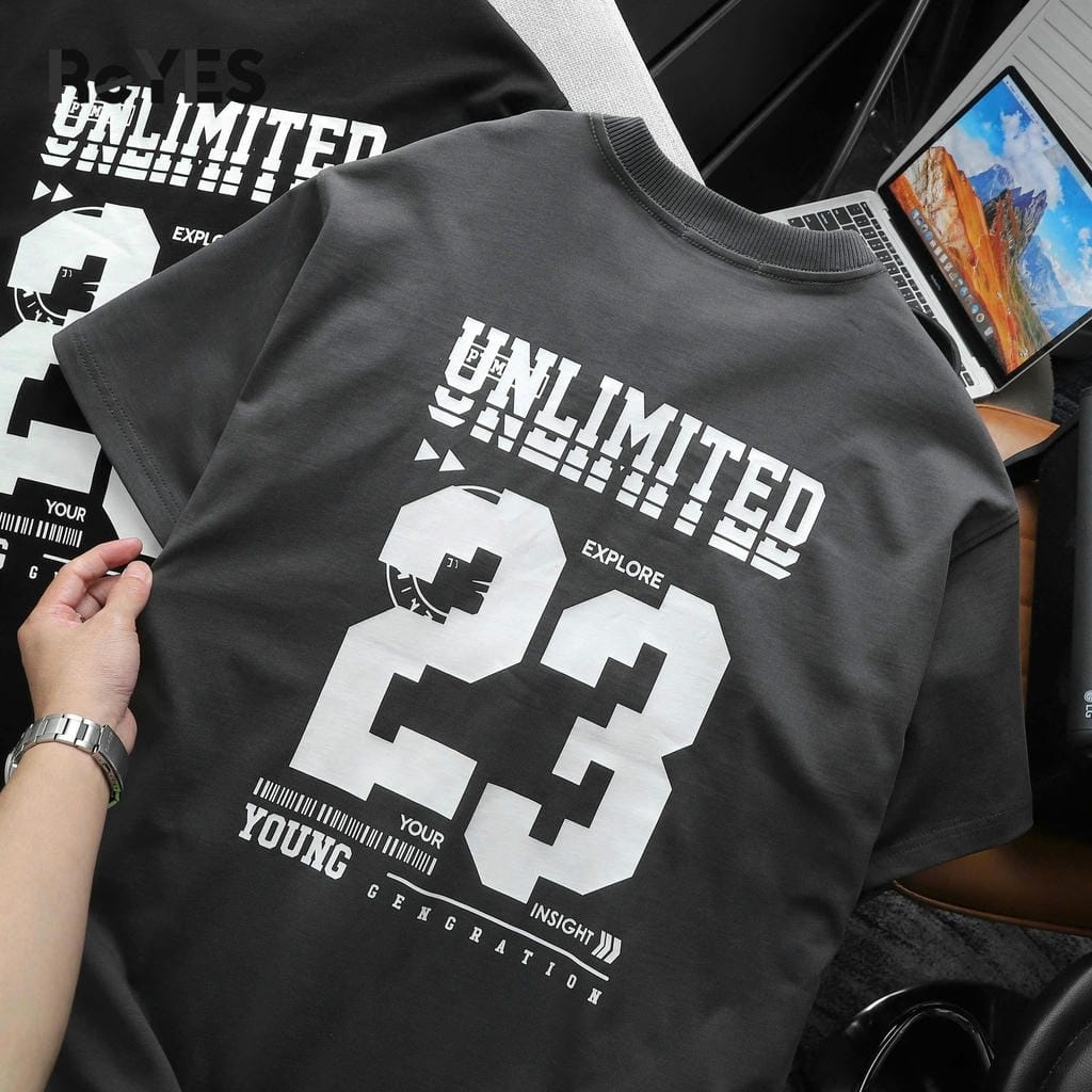 Áo phông nam nữ form rộng unlimited, cotton khô thoáng mát, mặc đôi mặc nhóm ReYES ROT011 - Ảnh 9