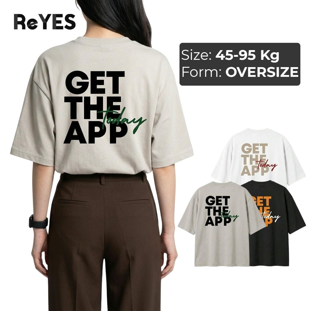 Áo phông nam nữ Get The App form rộng streetwear, áo thun unisex đi chơi đi học ReYES ROT004