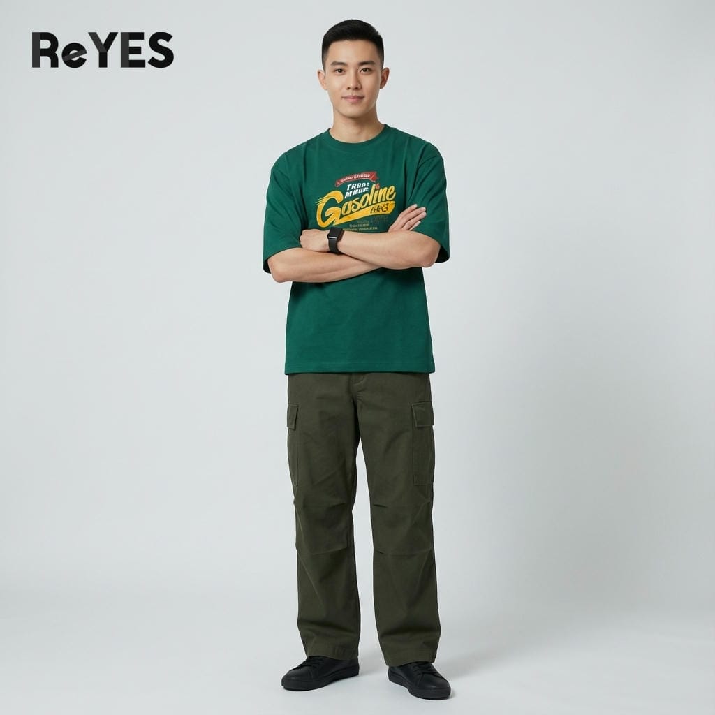 Áo phông nam nữ ReYES ROT005 form rộng, áo thun unisex cotton thấm hút mồ hôi, mặc đôi dạo phố - Ảnh 6