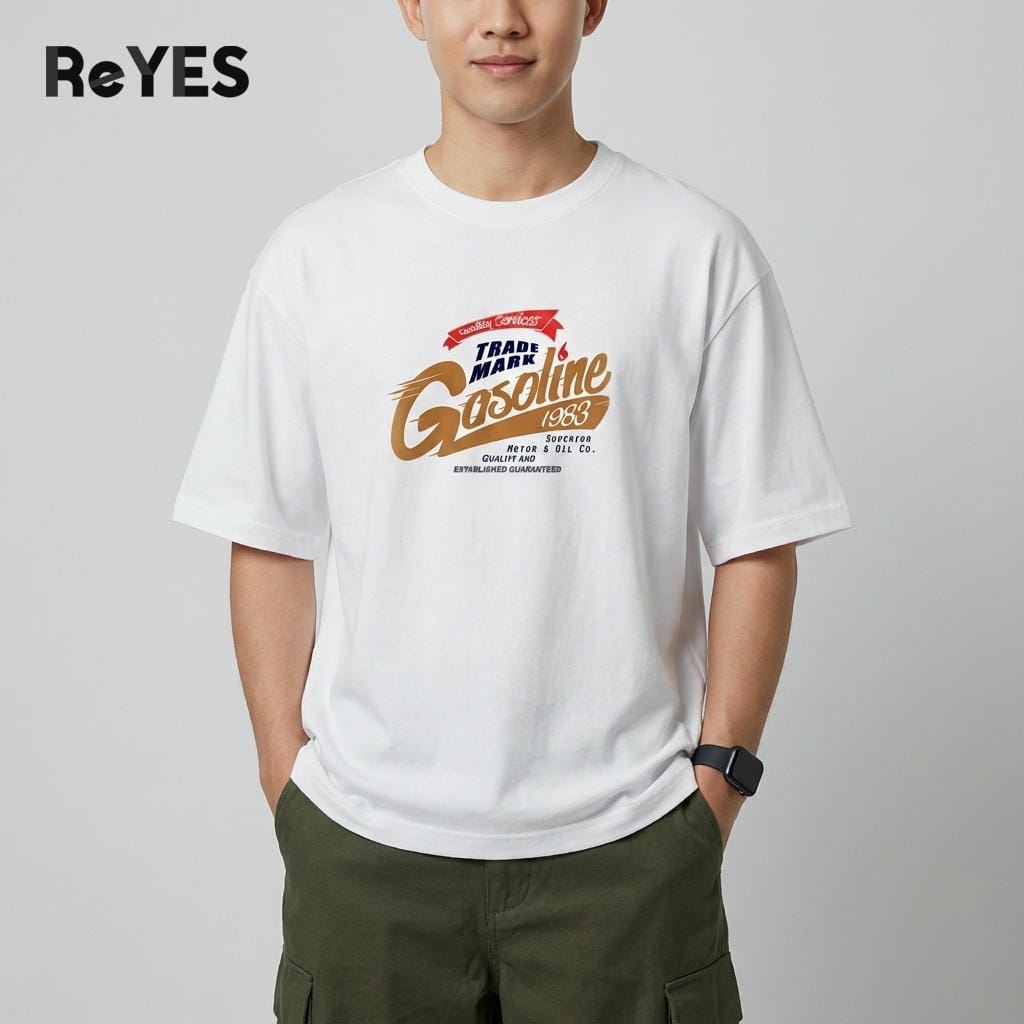 Áo phông nam nữ ReYES ROT005 form rộng, áo thun unisex cotton thấm hút mồ hôi, mặc đôi dạo phố - Ảnh 7
