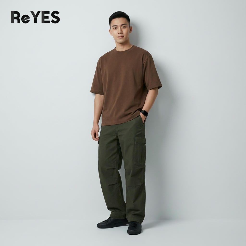 Áo phông nam nữ unisex form rộng tay lỡ, áo thun oversize mặc đôi đi chơi dạo phố ReYES ROT002 - Ảnh 6