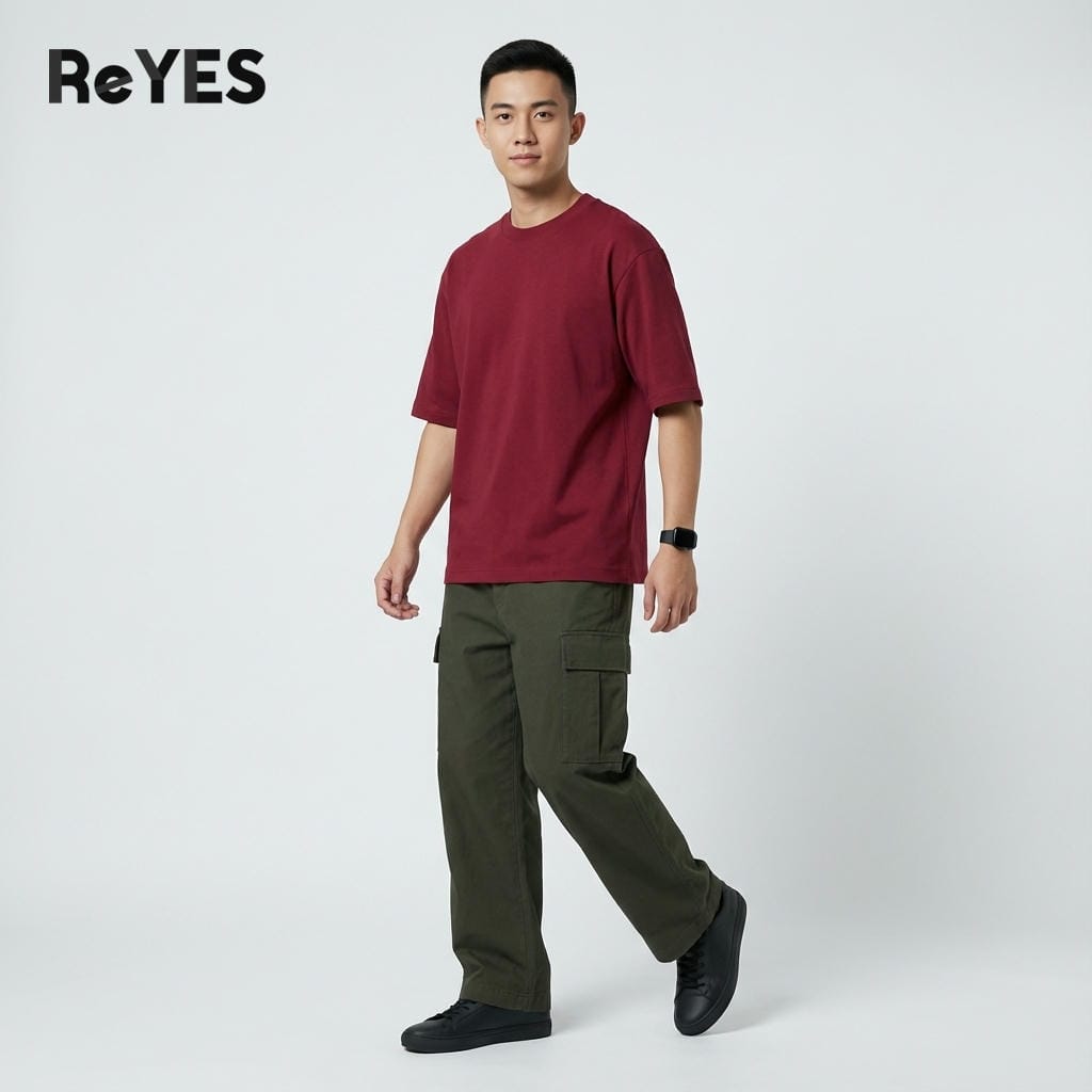 Áo phông nam nữ unisex form rộng tay lỡ, áo thun oversize mặc đôi đi chơi dạo phố ReYES ROT002 - Ảnh 9