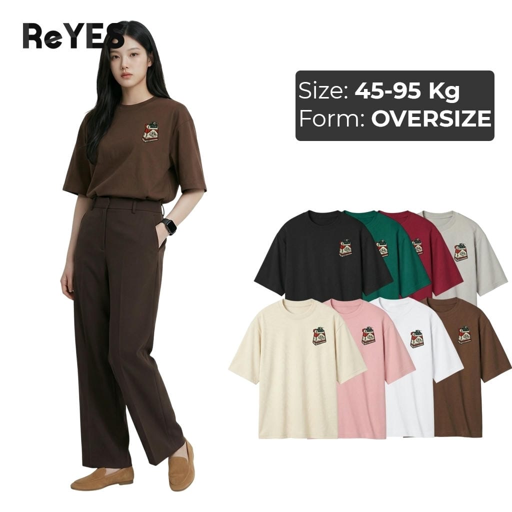 Áo phông nam nữ unisex oversize chất cotton ReYES ROT015 mẫu áo thun mặc đôi mặc nhóm phong cách streetwear