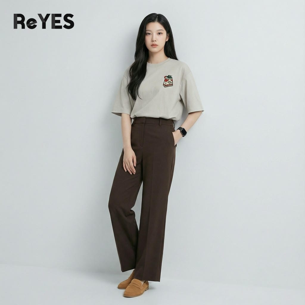 Áo phông nam nữ unisex oversize chất cotton ReYES ROT015 mẫu áo thun mặc đôi mặc nhóm phong cách streetwear - Ảnh 5