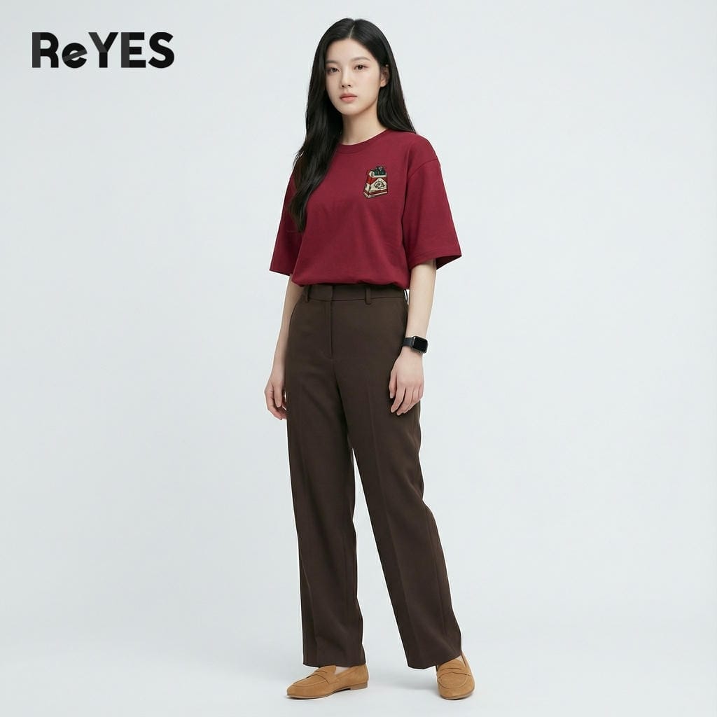 Áo phông nam nữ unisex oversize chất cotton ReYES ROT015 mẫu áo thun mặc đôi mặc nhóm phong cách streetwear - Ảnh 7