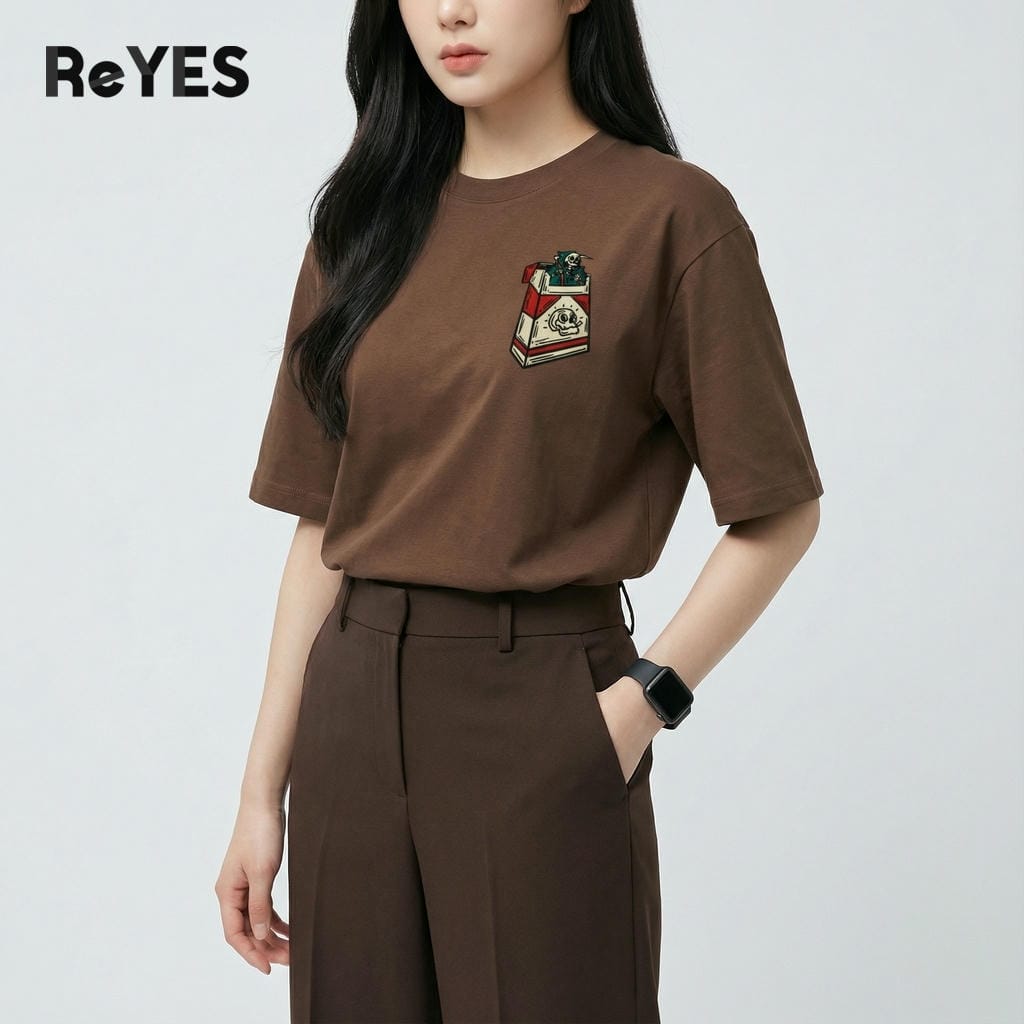 Áo phông nam nữ unisex oversize chất cotton ReYES ROT015 mẫu áo thun mặc đôi mặc nhóm phong cách streetwear - Ảnh 8