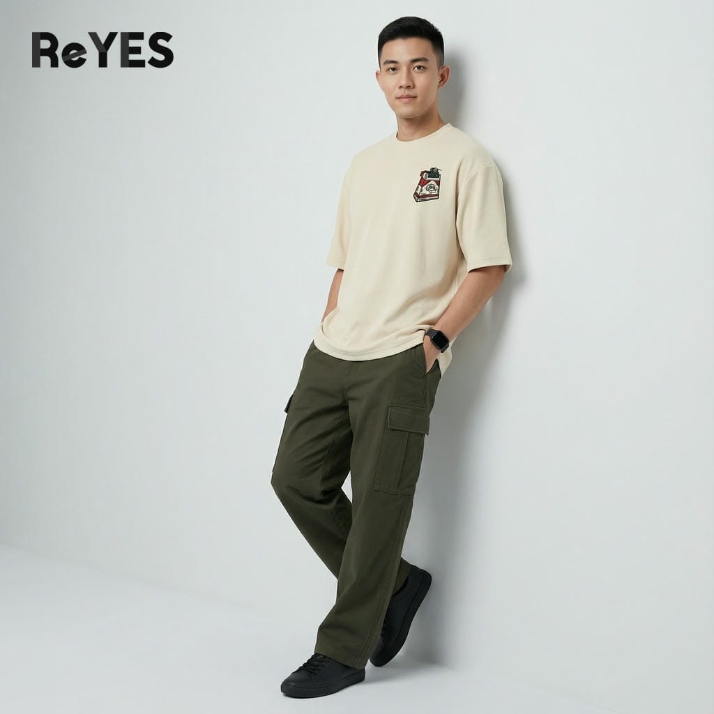 Áo phông nam nữ unisex oversize chất cotton thoáng mát mẫu áo thun mặc đôi mặc nhóm phong cách streetwear ReYES ROT015 - Ảnh 4