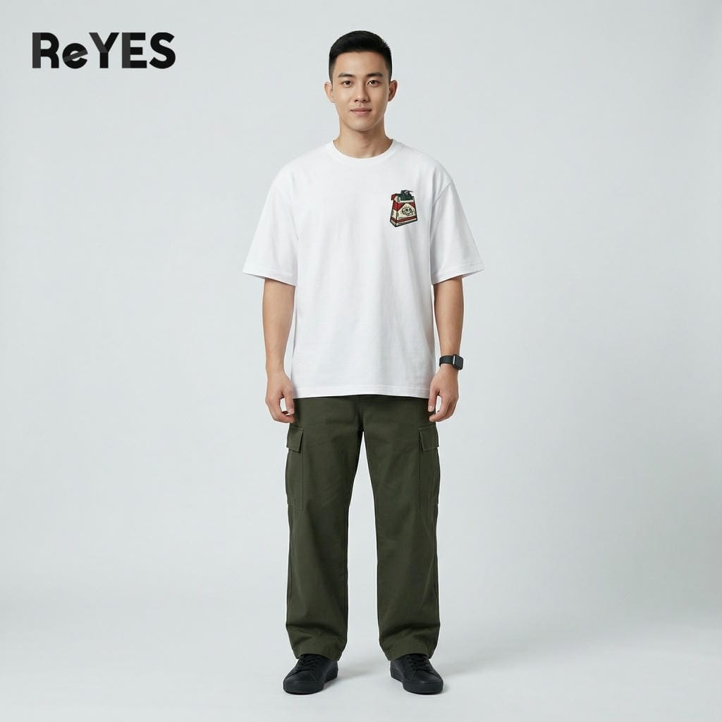 Áo phông nam nữ unisex oversize chất cotton thoáng mát mẫu áo thun mặc đôi mặc nhóm phong cách streetwear ReYES ROT015 - Ảnh 5