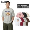 Áo phông nam nữ unisex tay lỡ oversize PICNIC ReYES ROT006 chất cotton khô, áo thun unisex form rộng nhiều màu trẻ trung