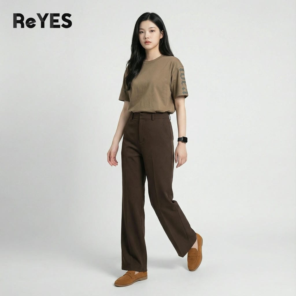 Alternative view of Áo phông unisex IDEA nam nữ form rộng, cotton thoáng mát, mặc đôi đi dạo phố ReYES ROT008