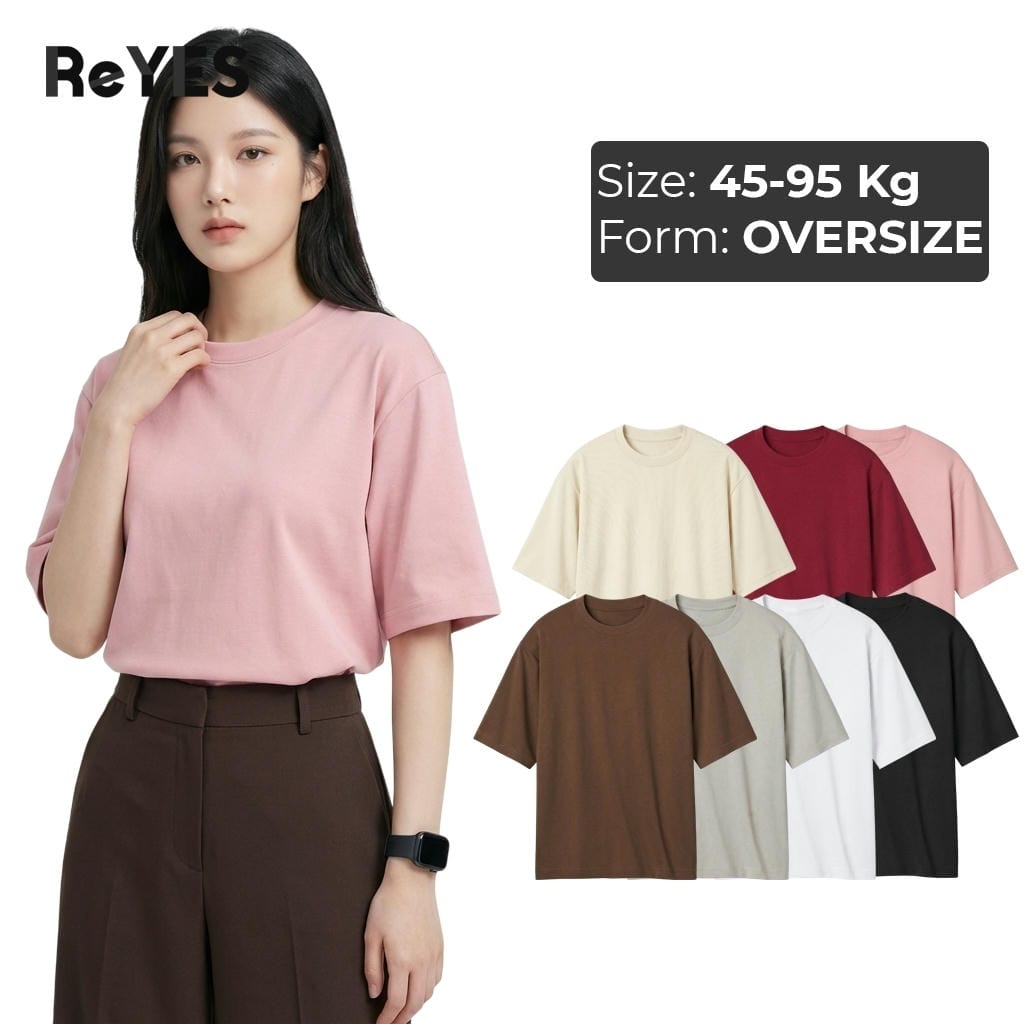 Áo phông unisex nam nữ basic trơn, áo thun oversize form rộng che khuyết điểm, đi học đi chơi mặc đôi ReYES ROT002