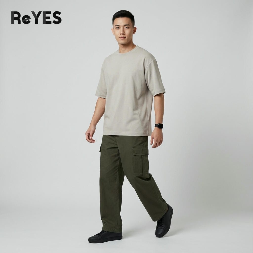 Áo phông unisex nam nữ basic trơn, áo thun oversize form rộng che khuyết điểm, đi học đi chơi mặc đôi ReYES ROT002 - Ảnh 4