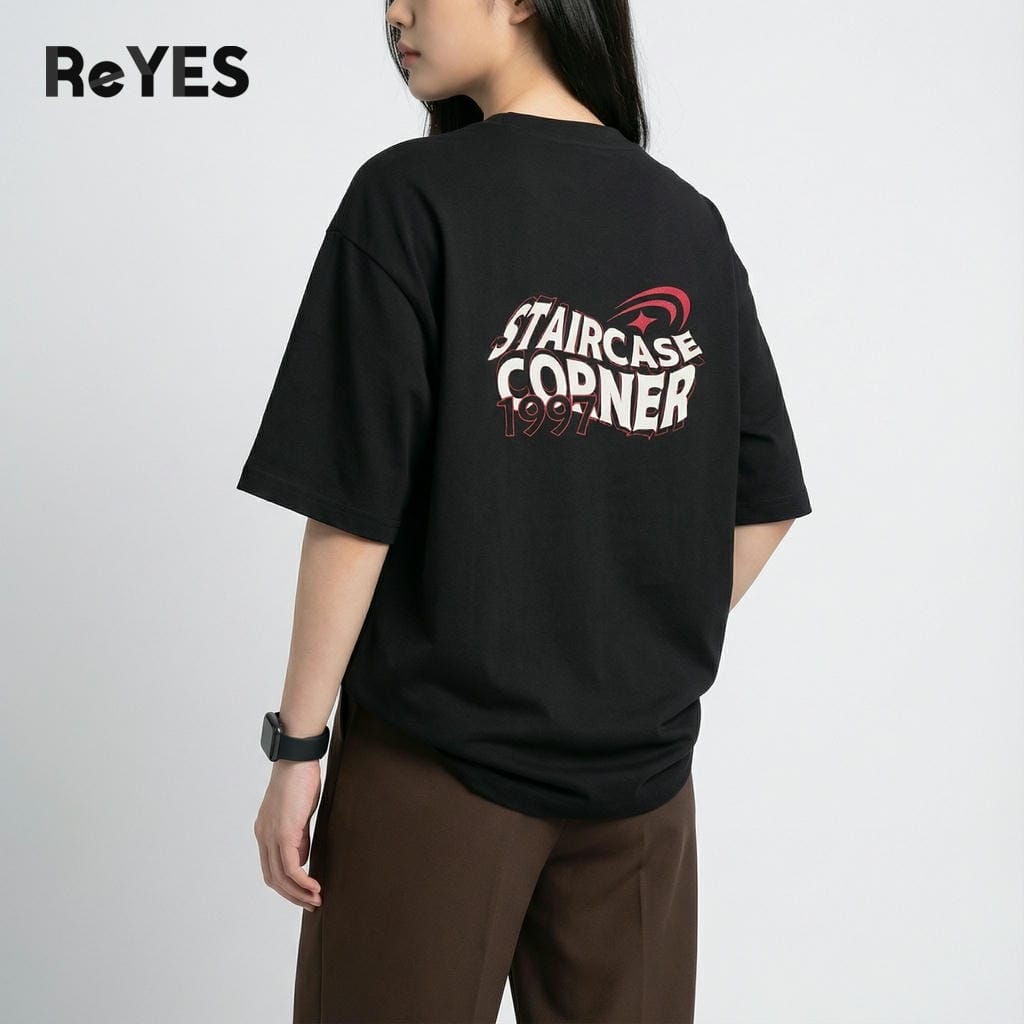 Áo phông unisex nam nữ form rộng oversize CORNER chất cotton co giãn thấm hút mặc đôi mặc nhóm ReYES ROT014 - Ảnh 6