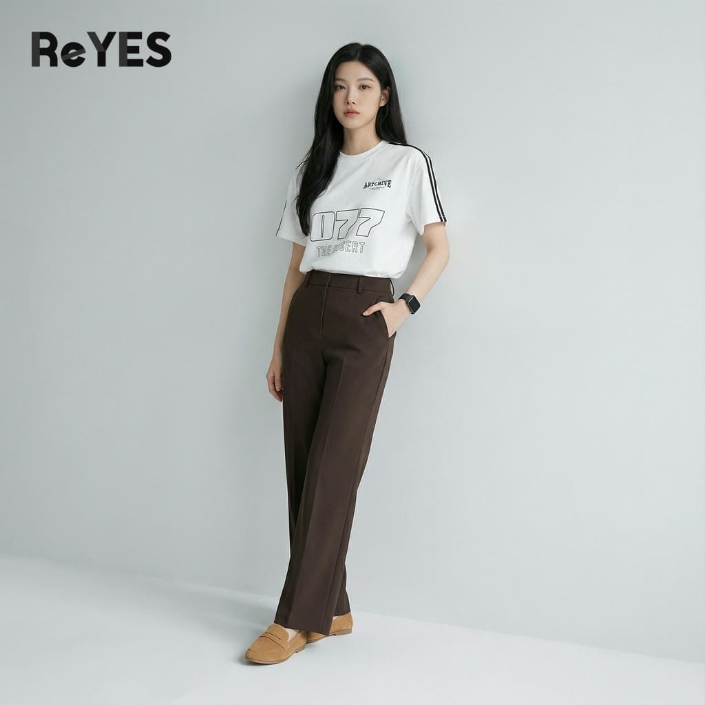 Alternative view of Áo phông unisex nam nữ oversize 077, chất cotton CPAU mềm mịn thoáng mát, dễ phối đồ đi học đi chơi ReYES RUS006