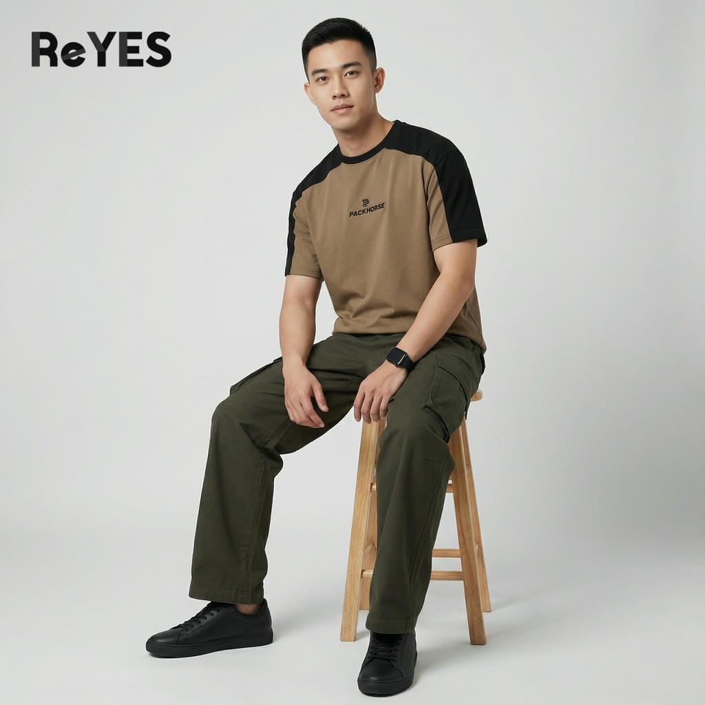 Áo phông unisex nam nữ oversize phối màu trendy vải cotton cao cấp, áo thun unisex basic form rộng ReYES ROT009 - Ảnh 6
