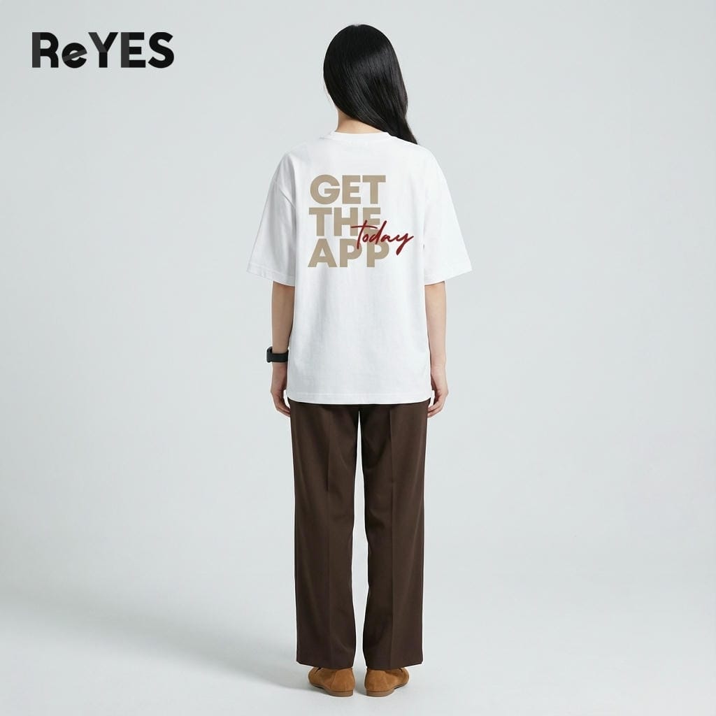 Áo phông unisex nam nữ oversize ReYES ROT004 chất cotton khô dày dặn Áo thun form rộng basic mặc đôi đi học đi chơi - Ảnh 8
