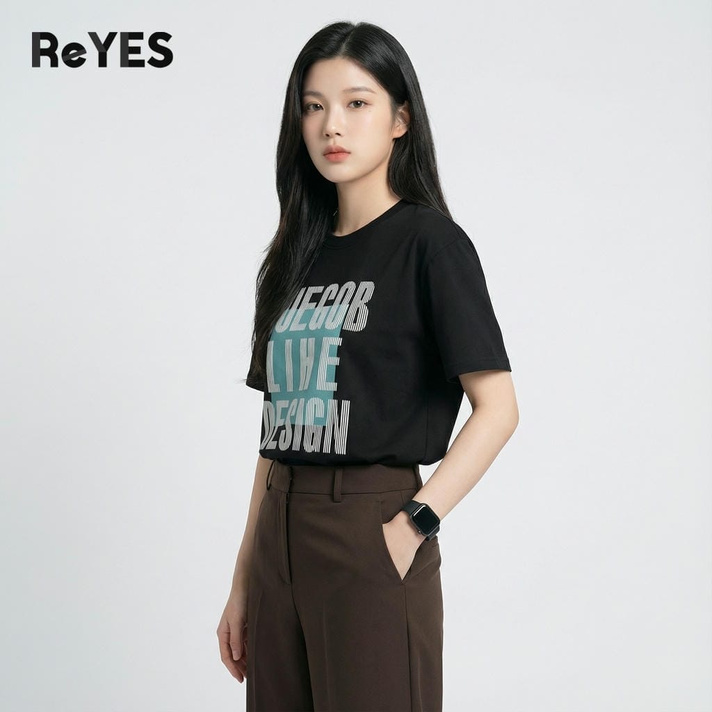Áo Phông Unisex Nam Nữ Oversize ReYES ROT010 Chất Cotton Khô Thấm Hút - Áo Thun Unisex Form Rộng Tay Lỡ Basic Dễ Phối Đồ - Ảnh 6