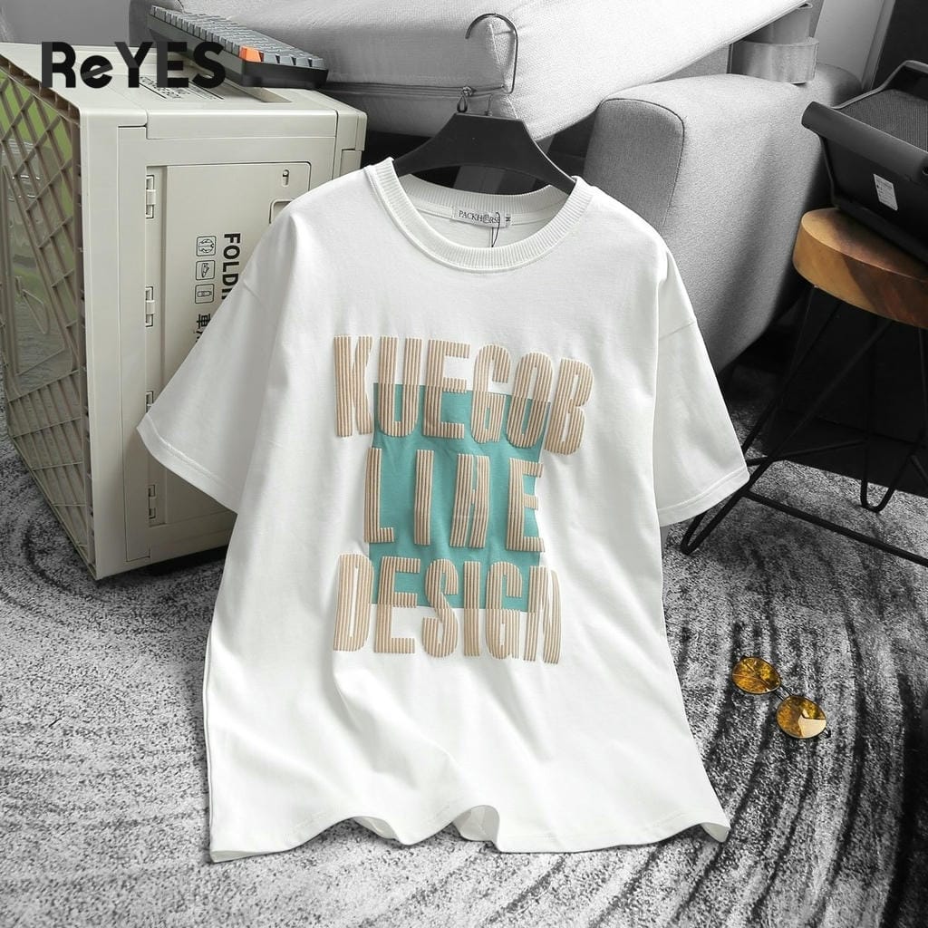 Áo Phông Unisex Nam Nữ Oversize ReYES ROT010 Chất Cotton Khô Thấm Hút - Áo Thun Unisex Form Rộng Tay Lỡ Basic Dễ Phối Đồ - Ảnh 7