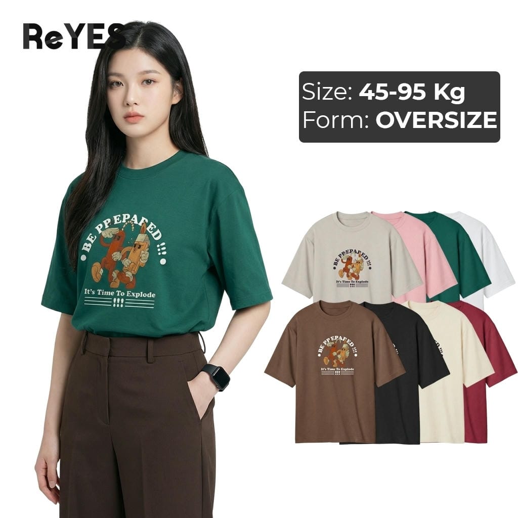 Áo phông unisex nam nữ oversize ReYES ROT016 áo thun nam nữ form rộng tay lỡ nhiều màu phong cách năng động