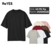 Áo phông unisex nam nữ tay lỡ form rộng vải cotton trơn nhiều màu basic mặc cặp đôi nhóm bạn ReYES ROT002
