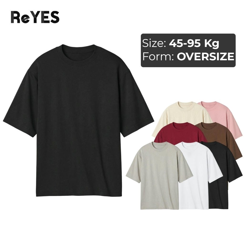 Áo phông unisex nam nữ tay lỡ form rộng vải cotton trơn nhiều màu basic mặc cặp đôi nhóm bạn ReYES ROT002