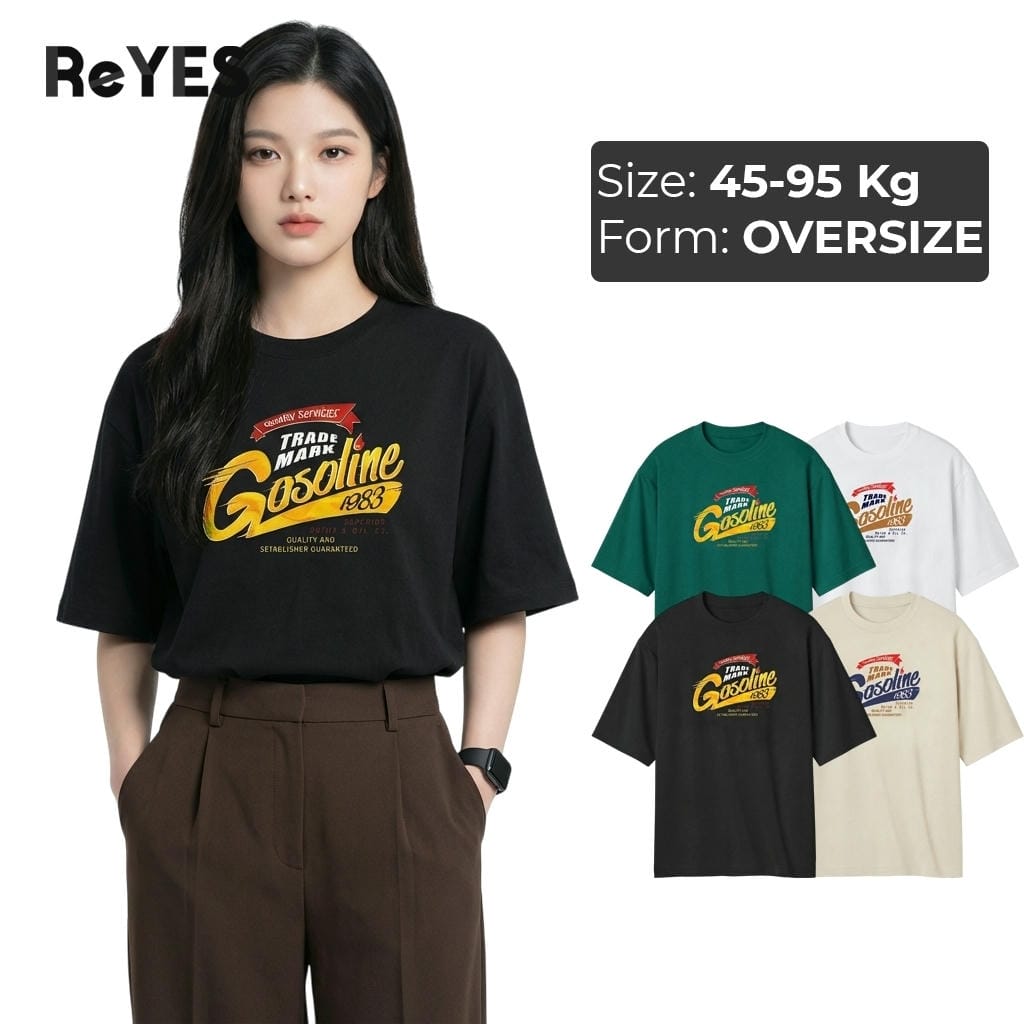 Áo phông unisex nam nữ tay lỡ ReYES ROT005 vải 100% cotton thấm hút mồ hôi mặc đôi mặc nhóm cá tính
