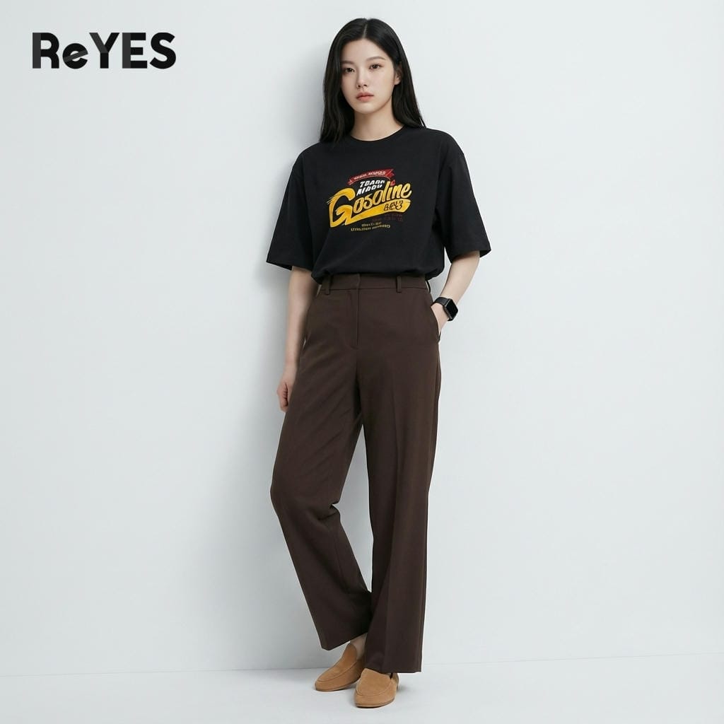 Áo phông unisex nam nữ tay lỡ ReYES ROT005 vải 100% cotton thấm hút mồ hôi mặc đôi mặc nhóm cá tính - Ảnh 3