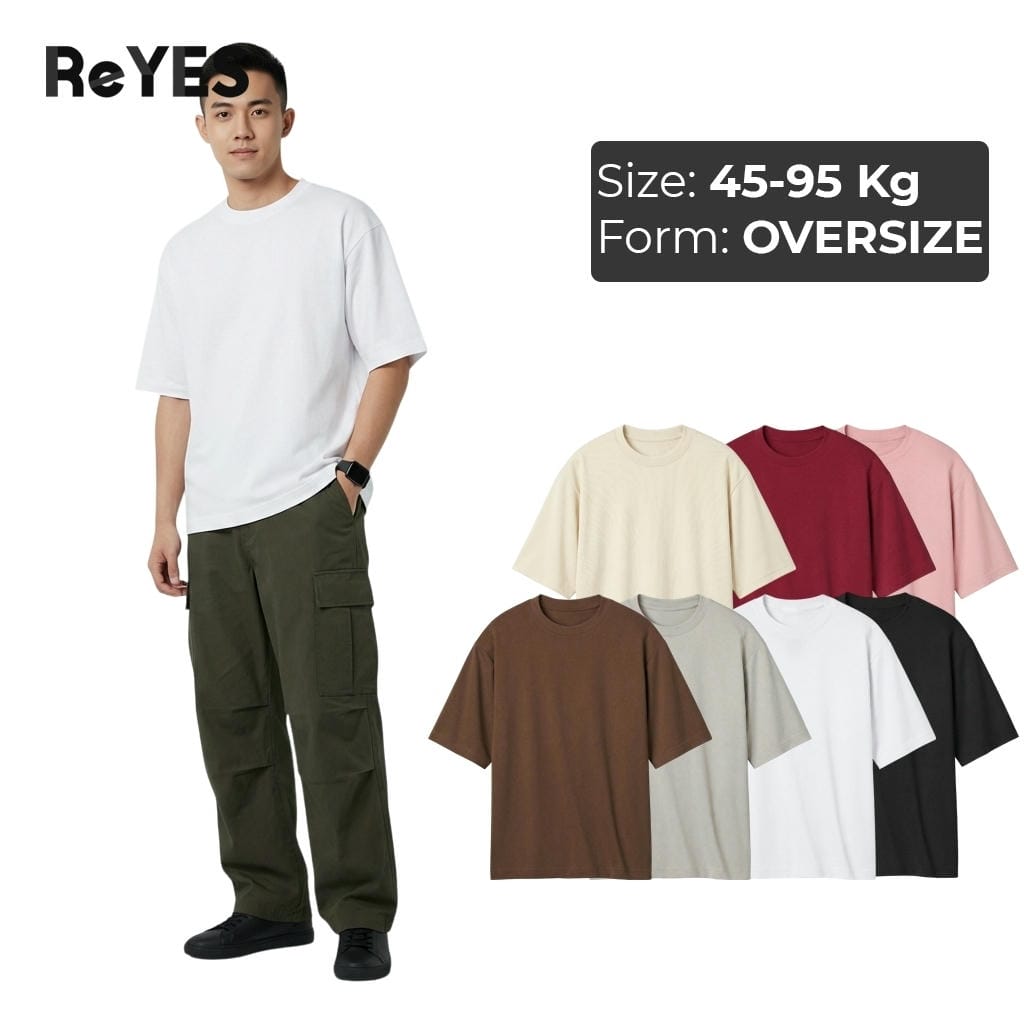 Áo phông unisex nam nữ trơn oversize tay lỡ vải cotton 4 chiều thoáng mát mặc đôi mặc nhóm ReYES ROT002