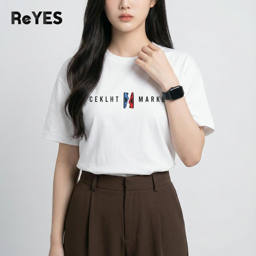 Áo phông unisex nữ nam cổ tròn tay ngắn chất cotton cao cấp áo thun oversize basic phong cách streetwear ReYES ROT001 - Ảnh 6