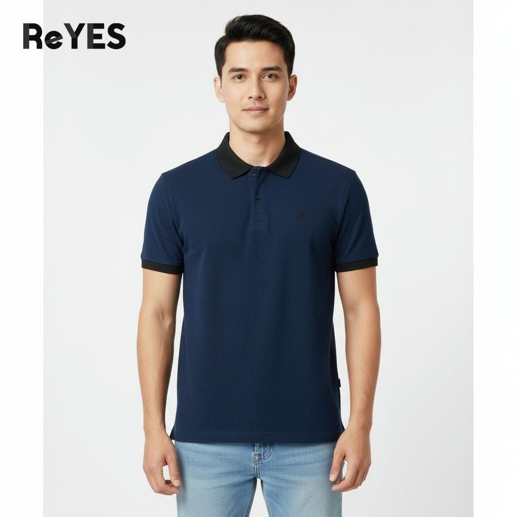 Áo polo nam big size ReYES RSP012 vải cá sấu co giãn, form regular che bụng, mặc đi làm, đi chơi đến 4XL 115kg - Ảnh 3