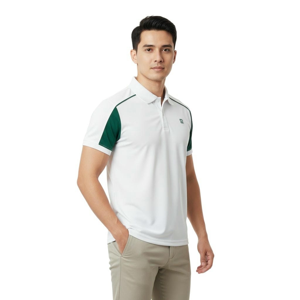 Áo Polo Nam Body ReYES RSB007 Basic, Phối Màu Đẹp, Vải Cá Sấu Lạnh Cao Cấp (Trắng Phối Đen/Rêu/Xanh) - Ảnh 3