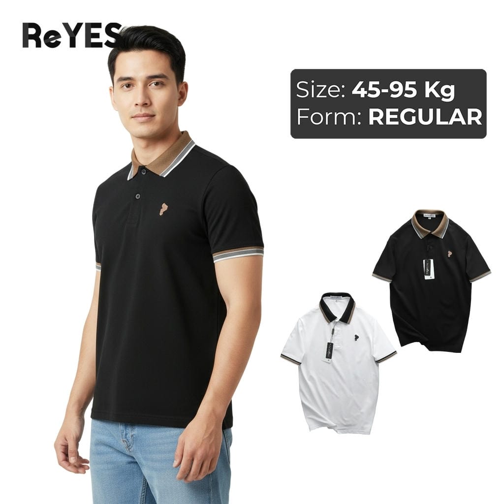 Áo polo nam cá sấu lạnh Polo ReYES RSP051 cổ bẻ basic, áo thun nam có cổ đi làm đi chơi, có big size