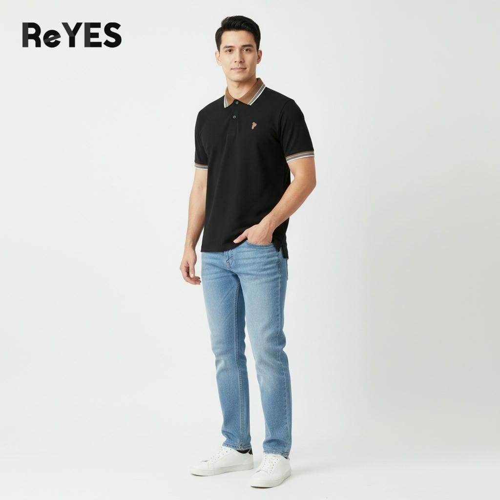 Alternative view of Áo polo nam cá sấu lạnh Polo ReYES RSP051 cổ bẻ basic, áo thun nam có cổ đi làm đi chơi, có big size