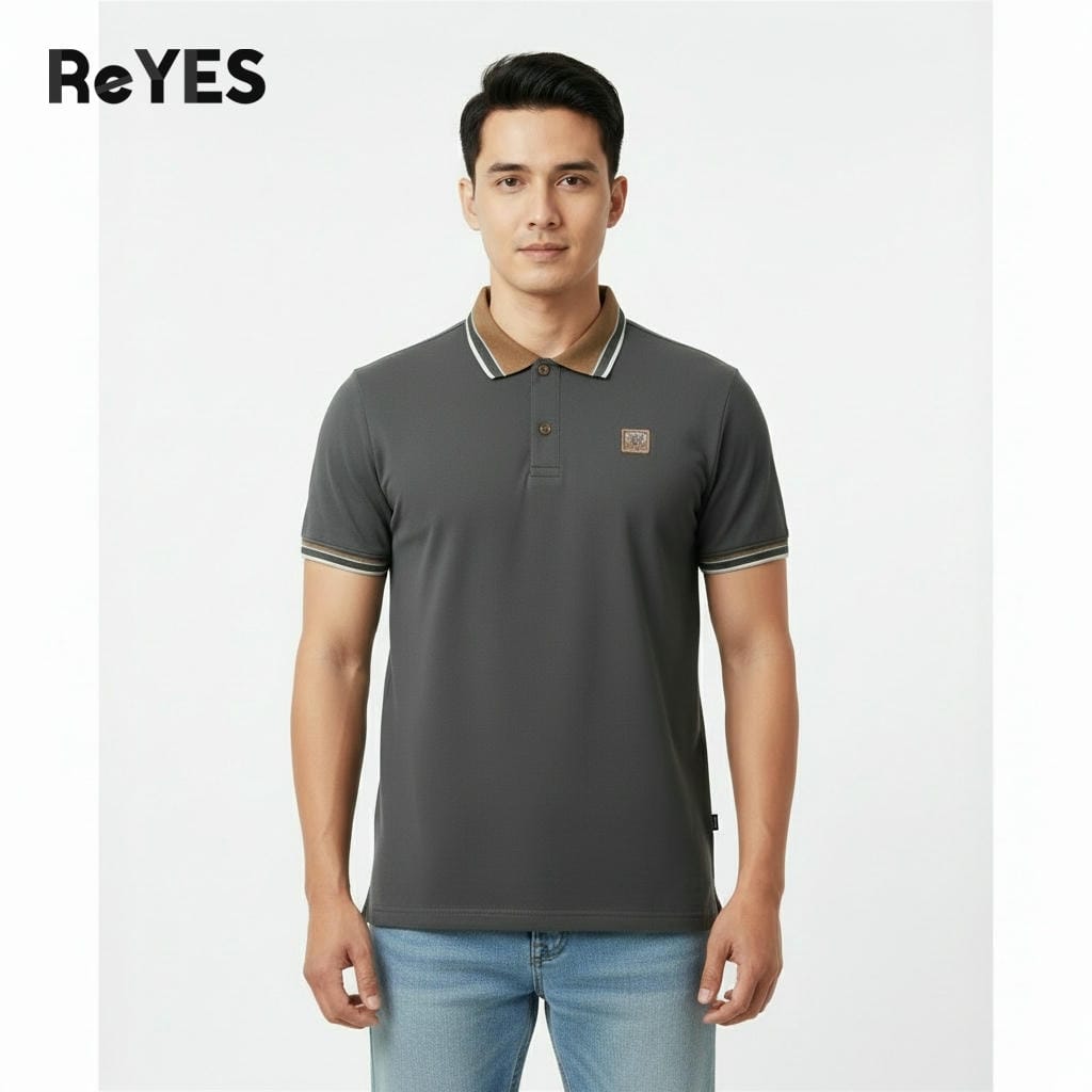 Alternative view of Áo polo nam Polo ReYES RSP050 100% cotton, cổ bẻ basic, áo thun nam tay ngắn có cổ đi làm đi chơi